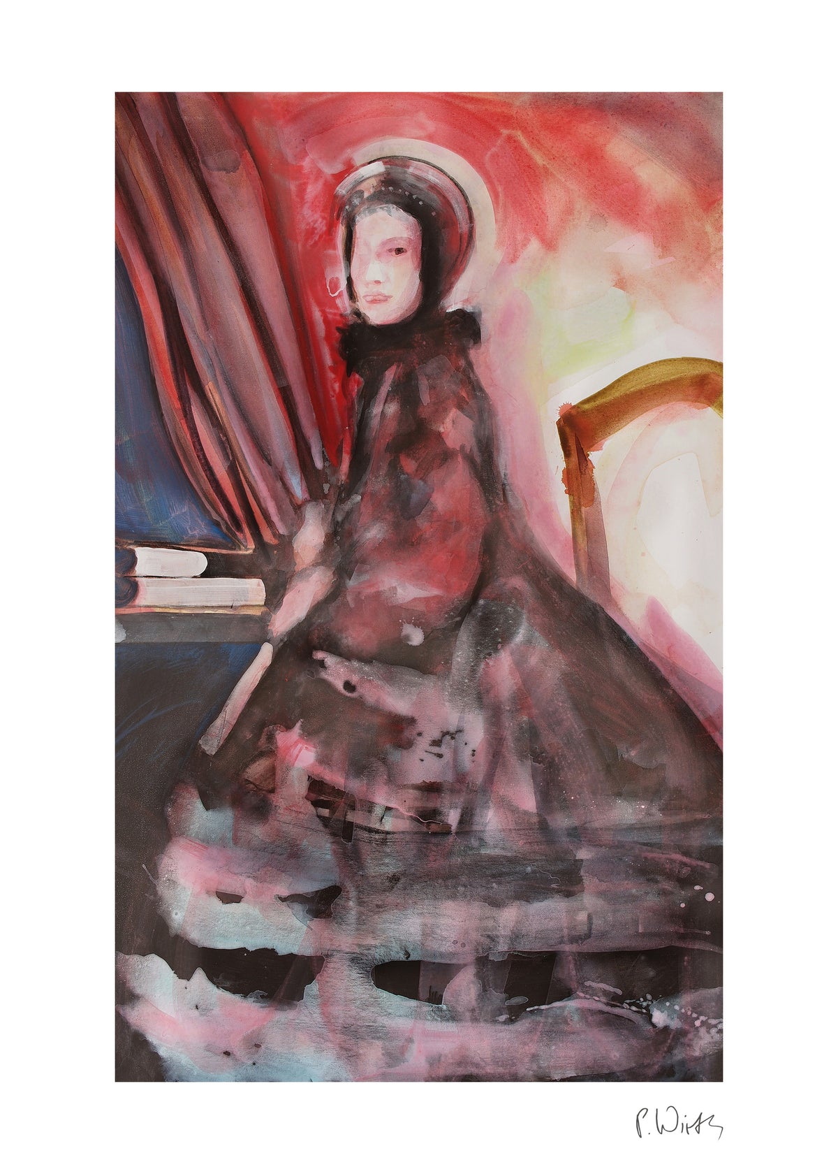 Empress Eugénie of France — fine art print after Peter Wirth, sheet with white border and signature