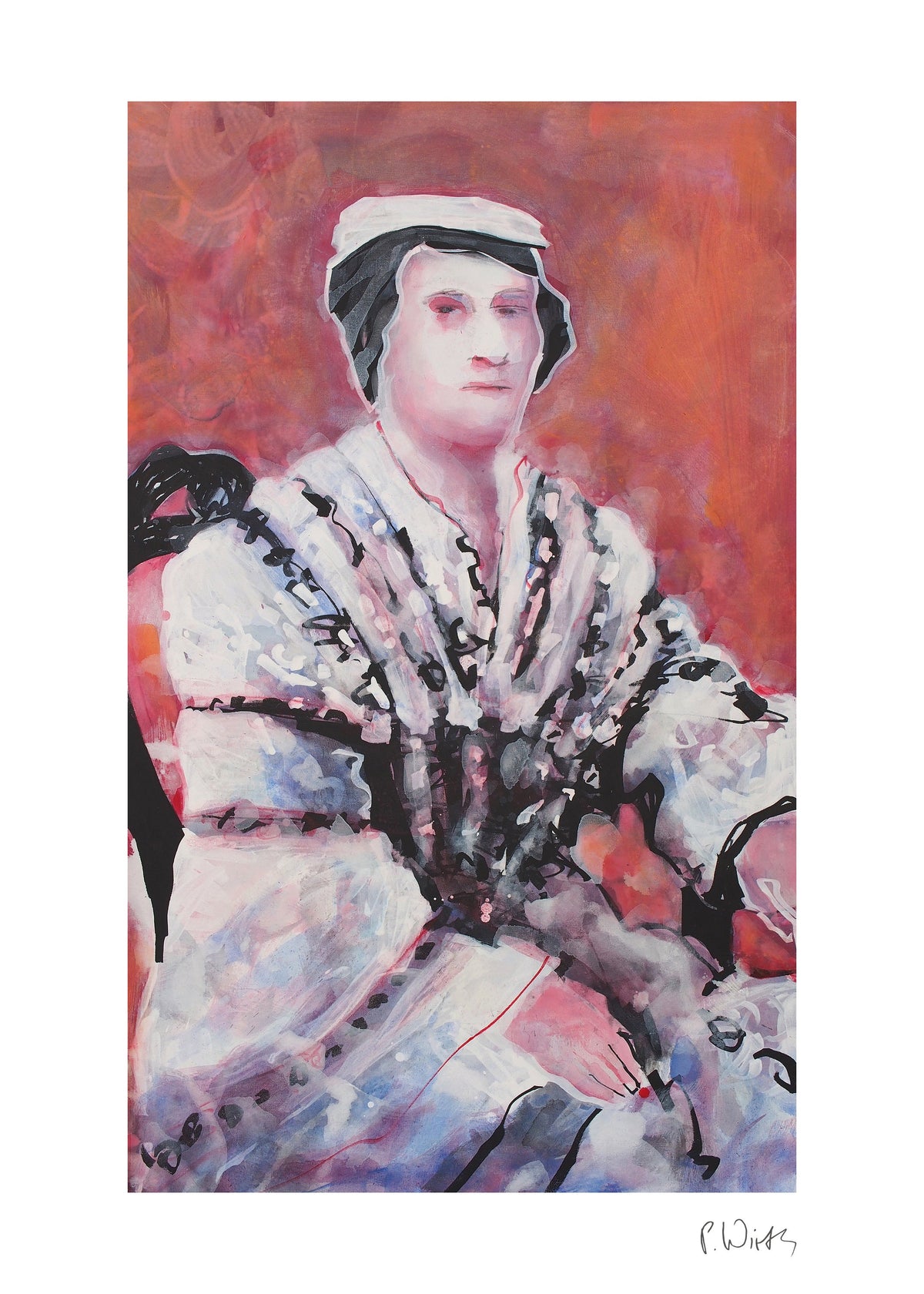Madame Kiazim-Bey — fine art print after Peter Wirth, sheet with white border and signature