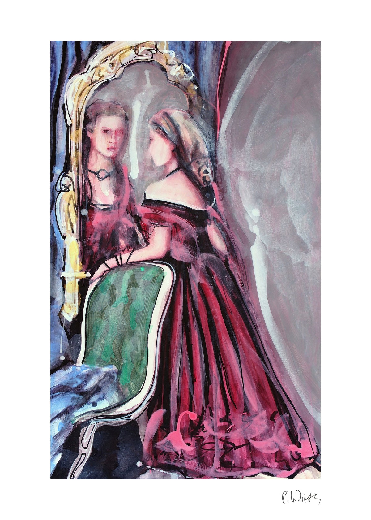 Madame Korsakoff — fine art print after Peter Wirth, sheet with white border and signature