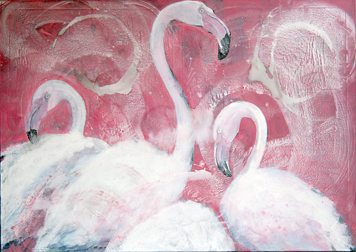 Flamingos I by Peter Wirth