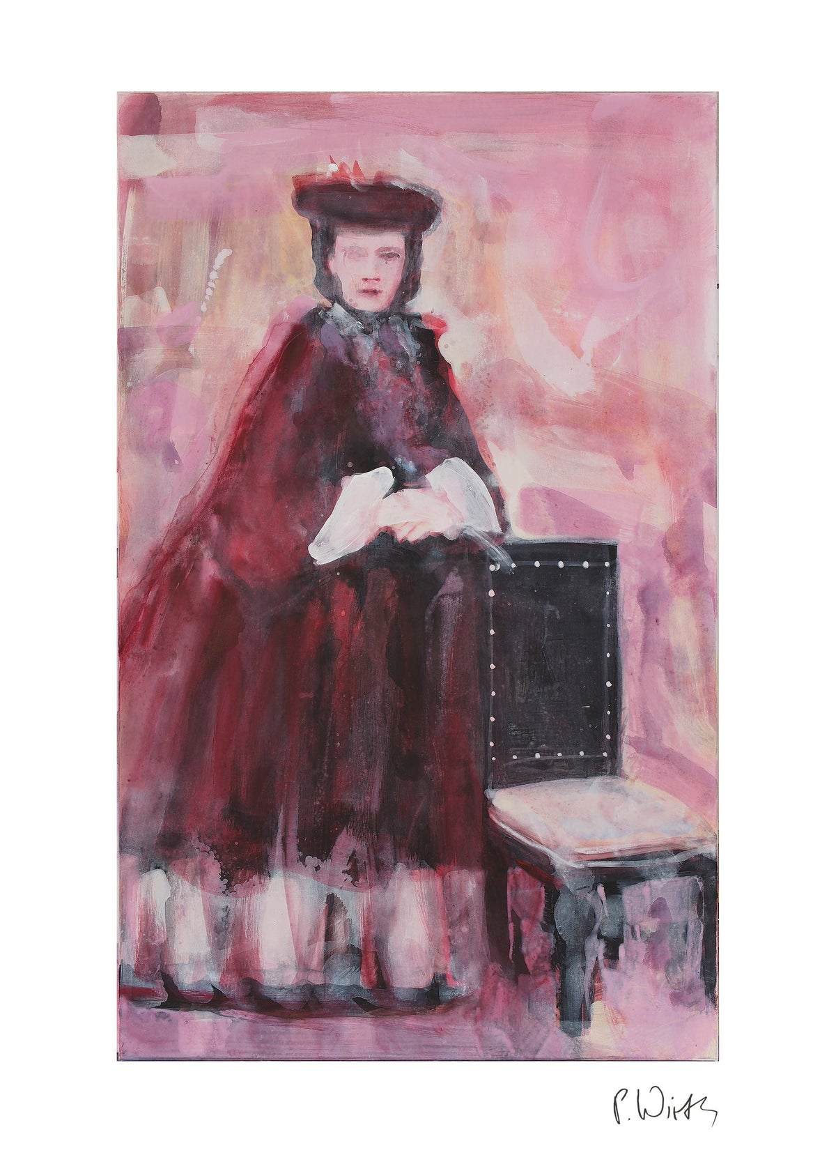 Countess Caroline Hunyady — fine art print after Peter Wirth, sheet with white border and signature