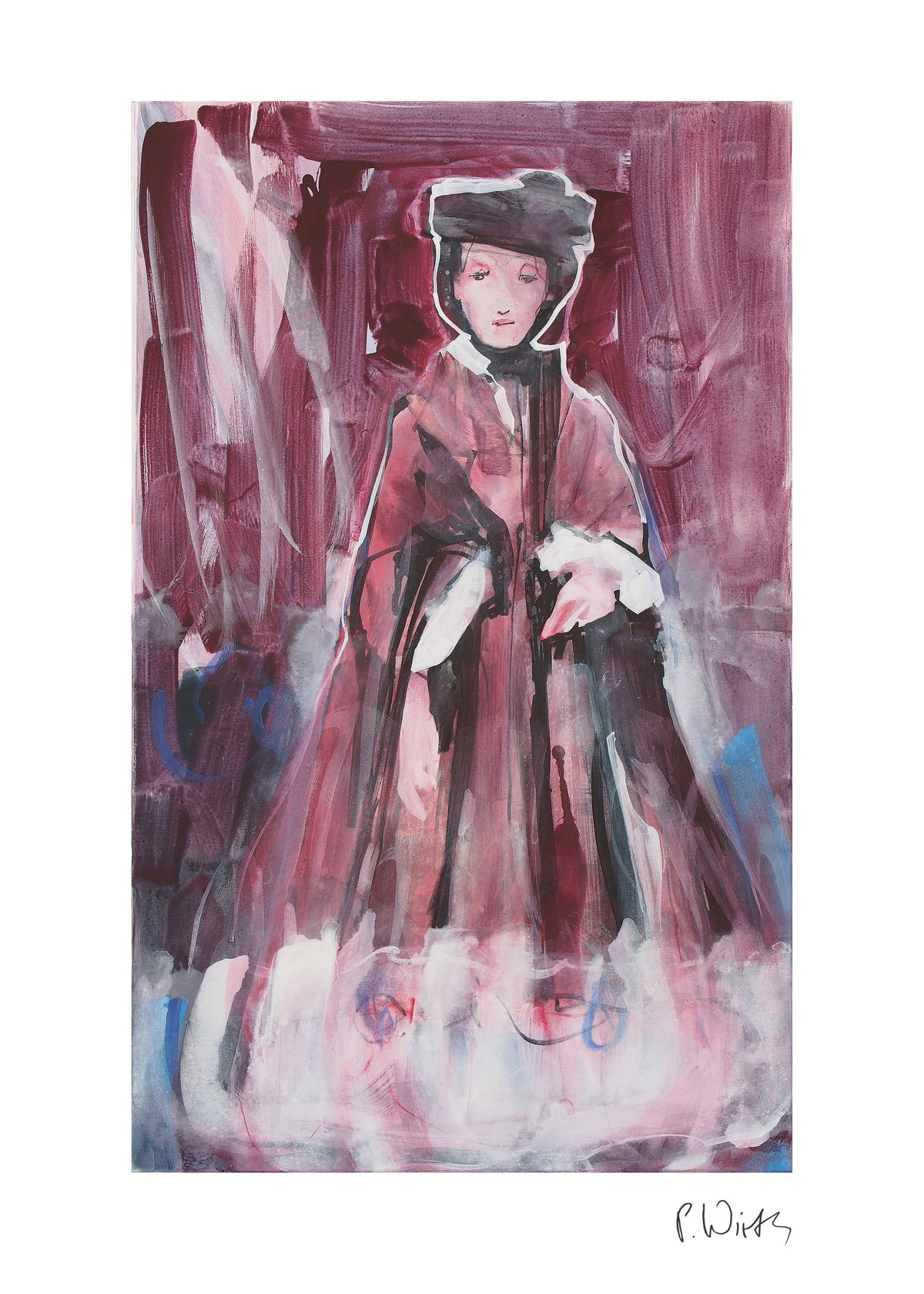 Gräfin Caroline Lamberg — Fine-Art-Druck nach Peter Wirth, Blatt mit weißem Rand und Signatur