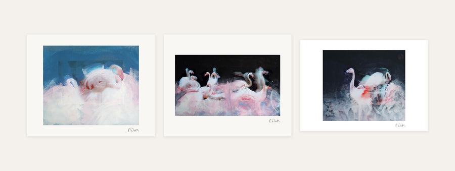 Flamingos in Mist · Three