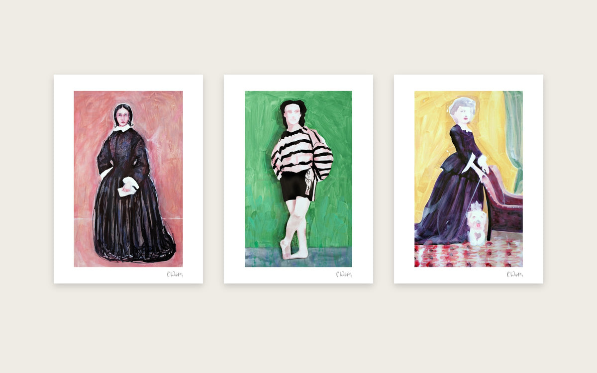 Free Spirits by Peter Wirth, a set of 3 prints shown side by side
