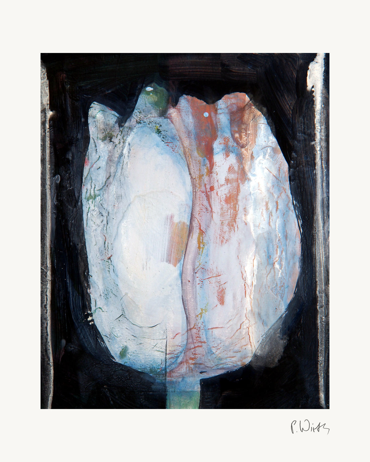 Organic Form by Peter Wirth, the full sheet with its white margin and printed signature