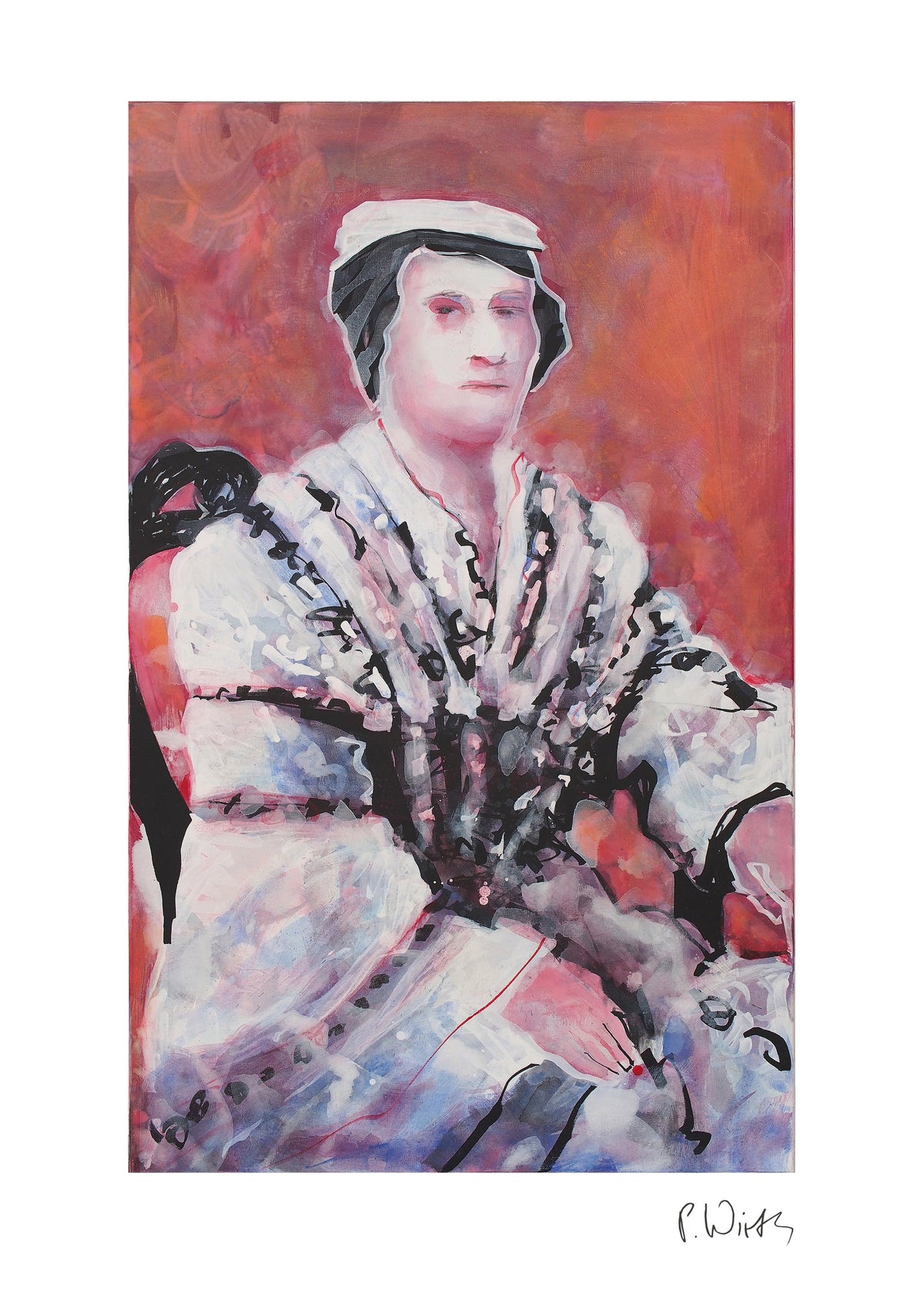 Madame Kiazim-Bey — fine art print after Peter Wirth, sheet with white border and signature
