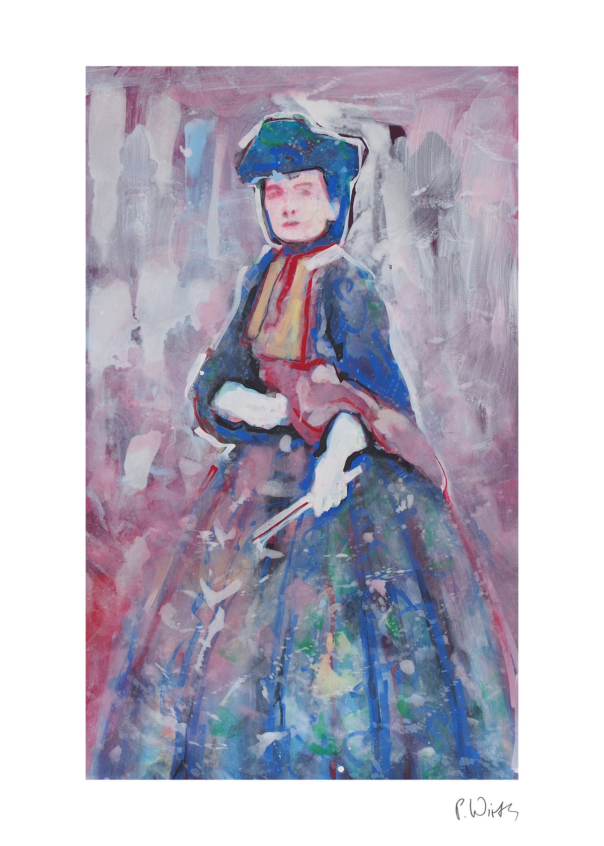 Marie of Naples — fine art print after Peter Wirth, sheet with white border and signature