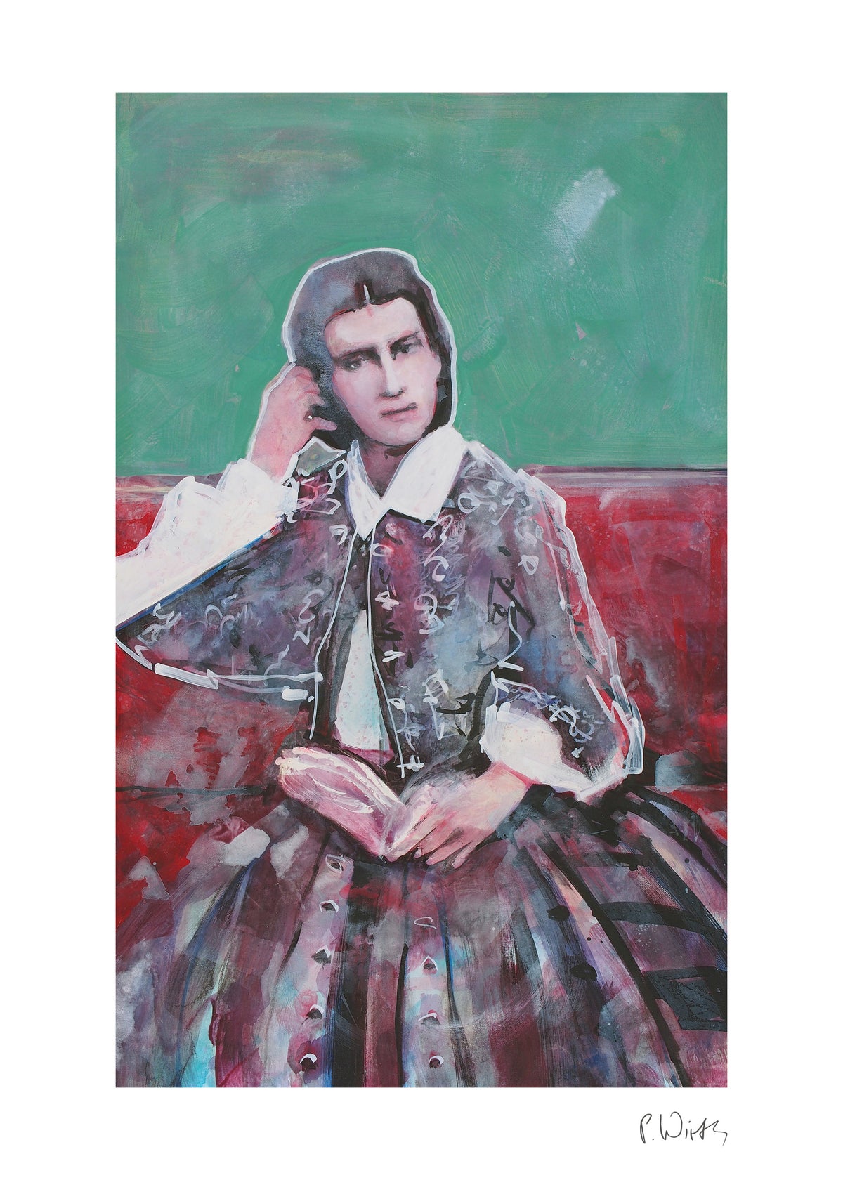 Marie of Naples IV — fine art print after Peter Wirth, sheet with white border and signature