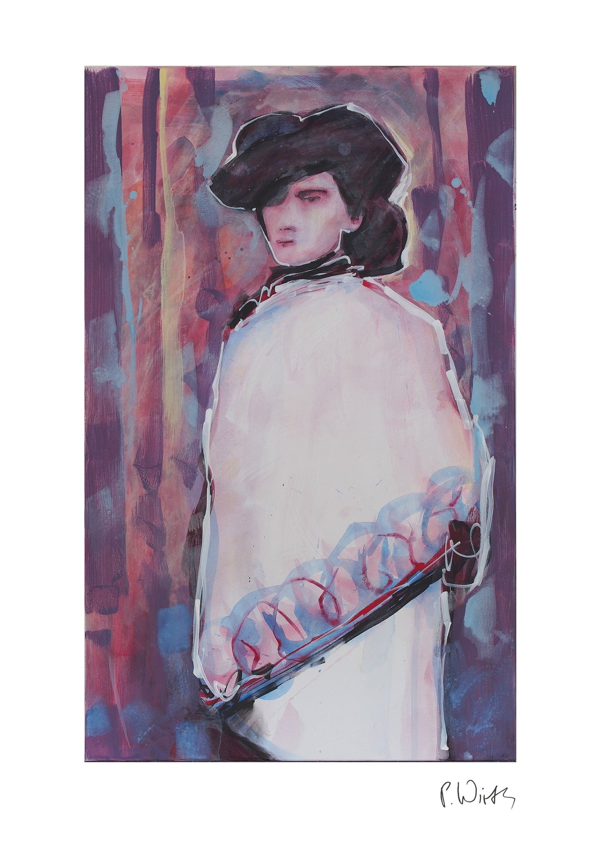 Marie of Naples V — fine art print after Peter Wirth, sheet with white border and signature