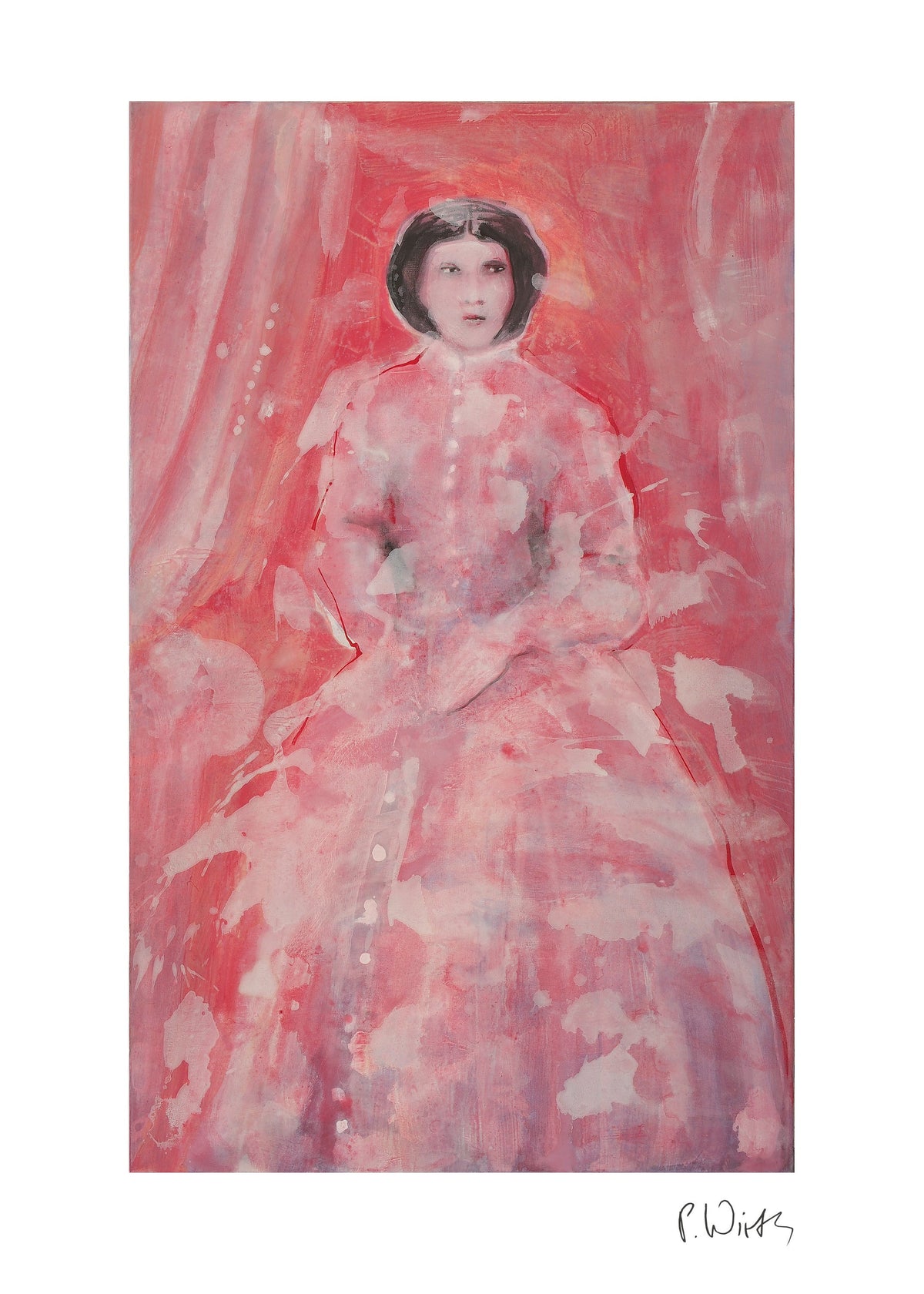 Marquise Hélène Pallavicini — Fine-Art-Druck nach Peter Wirth, Blatt mit weißem Rand und Signatur