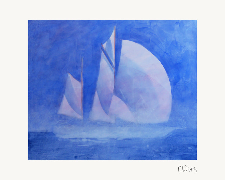 Sails in Blue Mist