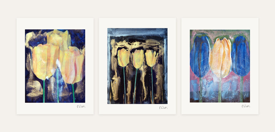 Tulips in Gold and Blue · Three