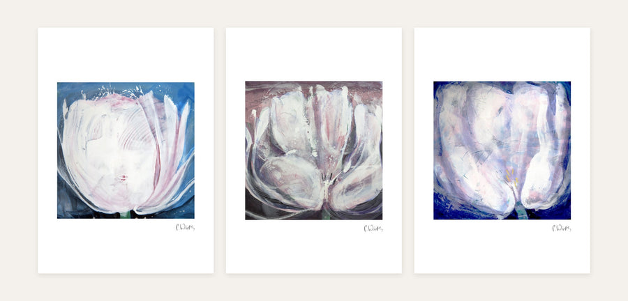 White Tulips, Square · Three